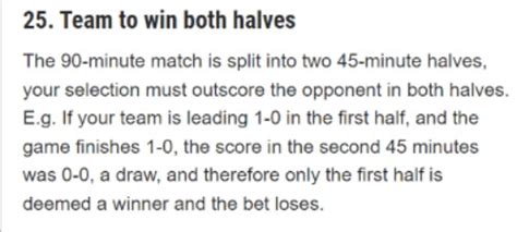 both halves under 1.5|win both halves.